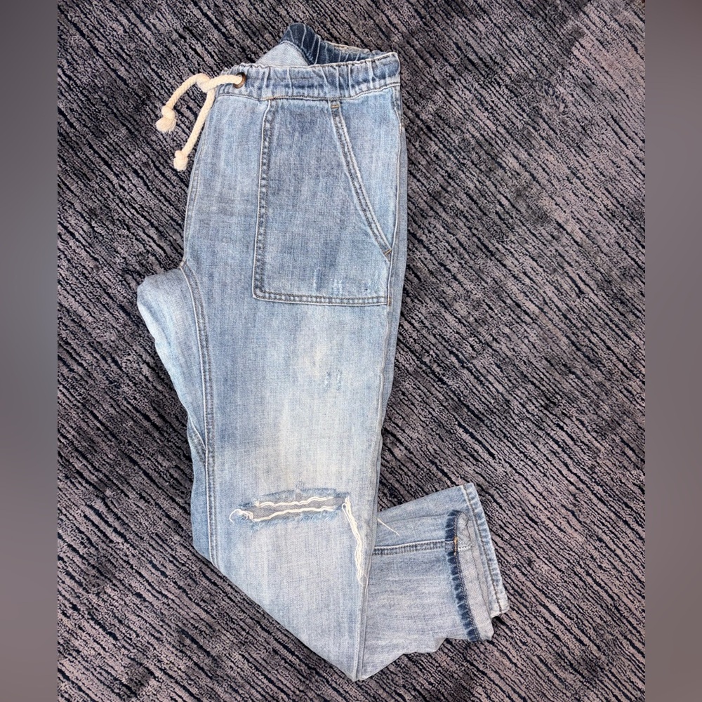 One Teaspoon Drawstring Women's Denim Jogger Boyfriend Fit Jeans size Medium